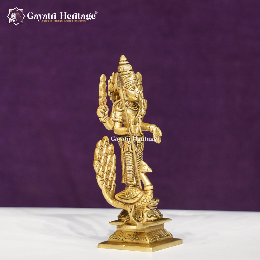 Brass Murugan Idol – Superfine Quality for Puja & Home Decor