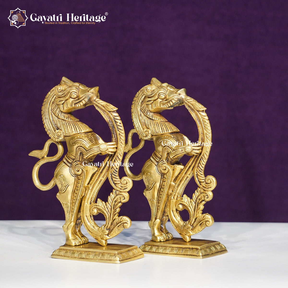 Brass Yali Statue – Superfine Quality Vastu Decor | Gayatri Heritage