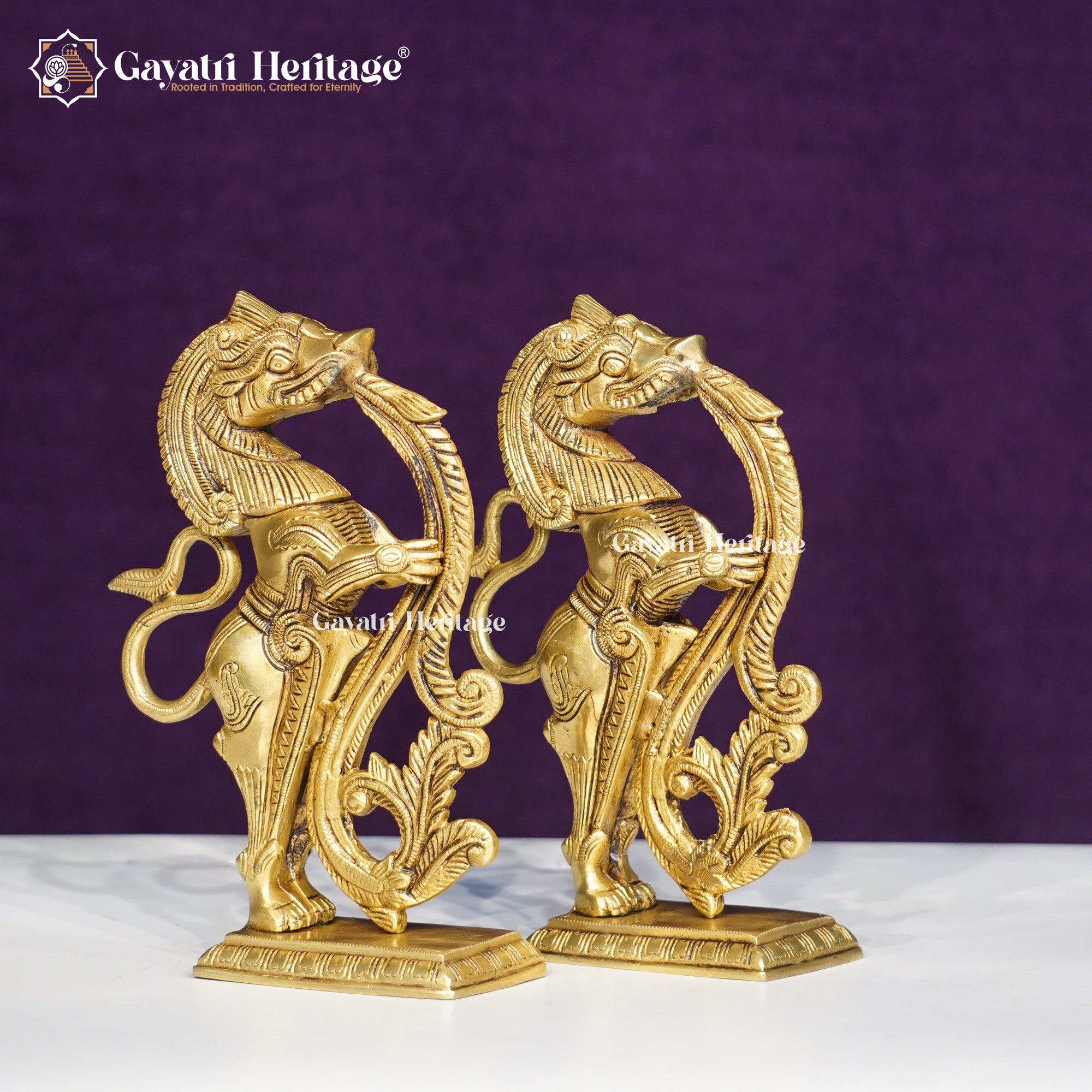Brass Yali Statue – Superfine Quality Vastu Decor | Gayatri Heritage