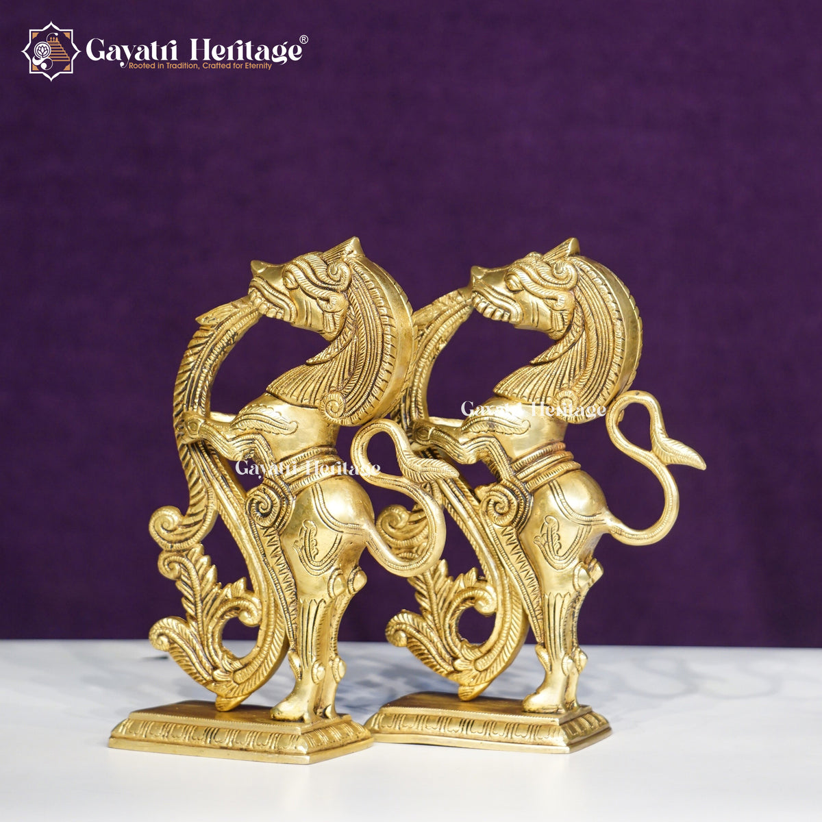 Brass Yali Statue – Superfine Quality Vastu Decor | Gayatri Heritage