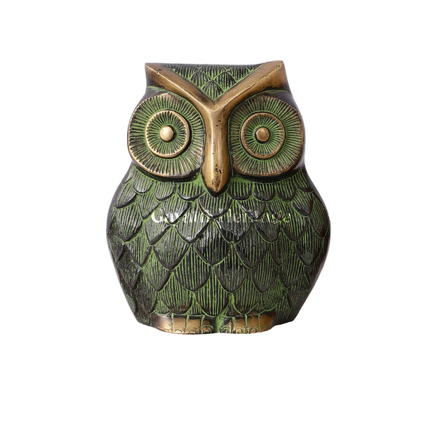 Brass Vintage Owl Statue – Timeless Wisdom in Brass | Gayatri Heritage