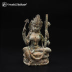 Antique Brass Mahavidya Durga Idol | Rare Handcrafted Hindu Goddess Statue | Vintage Temple Sculpture