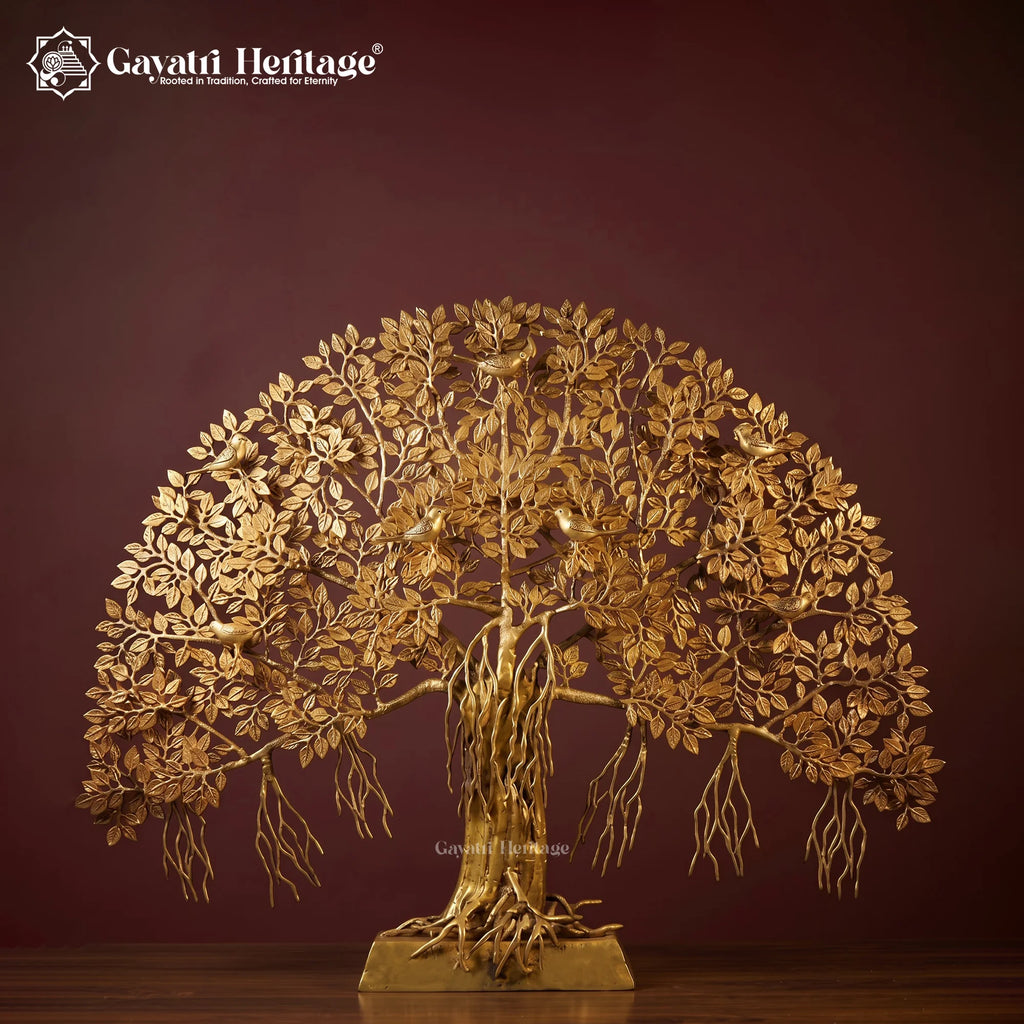Brass Kalpavriksha Tree | Wish-Fulfilling Tree Idol | Divine Prosperity & Vastu Home Decor