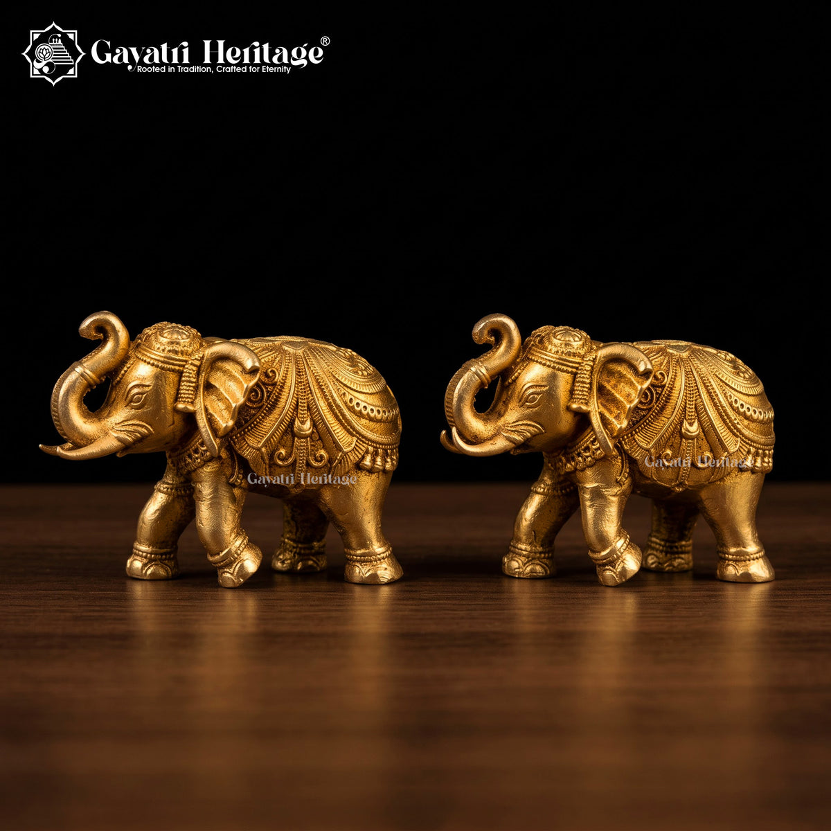 Vintage Brass Elephant Sculpture | Antique Finish Indian Decor | Handcrafted Elephant Statue