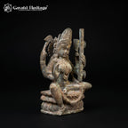 Antique Brass Mahavidya Durga Idol | Rare Handcrafted Hindu Goddess Statue | Vintage Temple Sculpture