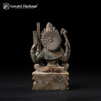 Antique Brass Mahavidya Durga Idol | Rare Handcrafted Hindu Goddess Statue | Vintage Temple Sculpture