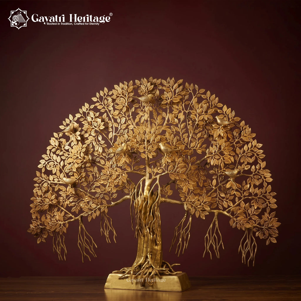 Brass Kalpavriksha Tree | Wish-Fulfilling Tree Idol | Divine Prosperity & Vastu Home Decor