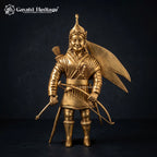 Brass King Yalamber Statue | Nepali Warrior Sculpture | Traditional Himalayan Art | Home Decor & Gift