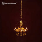 Brass Ganesh Diya with Chain – view 2 of 2