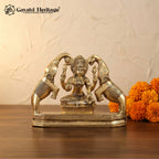 Pure Brass Gajalakshmi Idol with Elephants – Goddess Lakshmi Statue | Gayatri Heritage