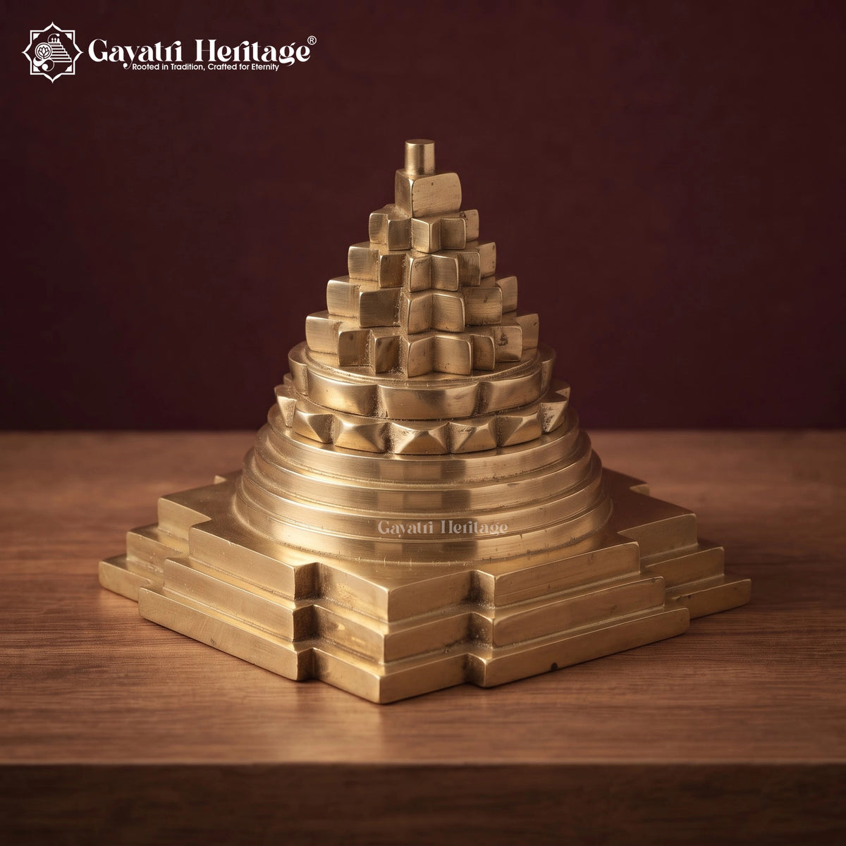 Brass Shri Yantra Meru | Vastu Pooja Decor | Wealth & Prosperity Gift