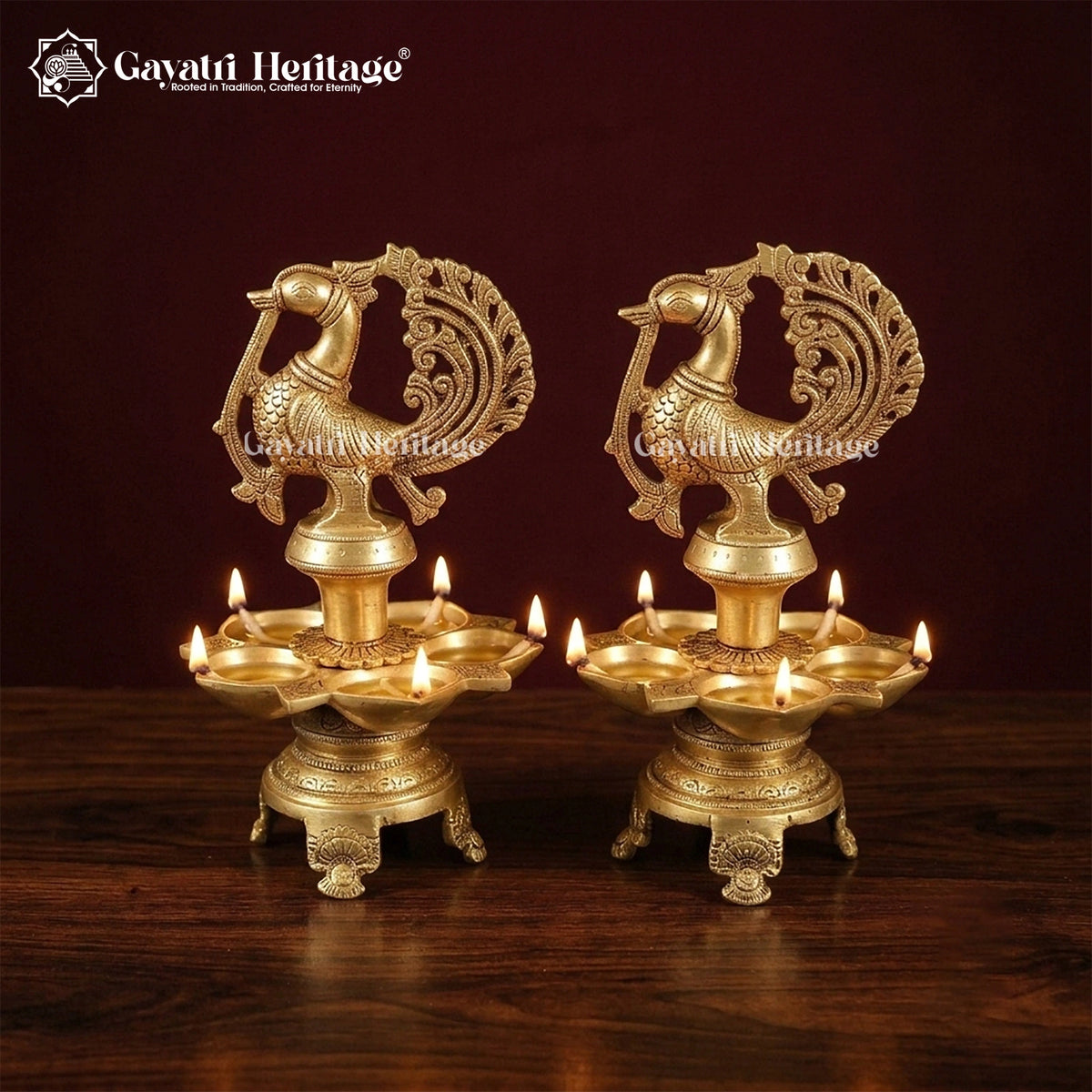 Brass Sparrow Diya – view 3 of 3