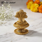 Brass 3D Shivling with Naga Snake | Handcrafted Shiva Lingam Idol | Hindu Pooja & Home Mandir Decor | Spiritual Gift