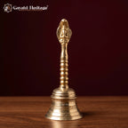 Brass Pooja Bell with Garuda Handle | Vishnu Puja Ghanti for Mandir