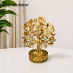 Brass Small Tree Statue | Decorative Metal Tree Figurine | Luxury Home Décor & Tabletop Accent