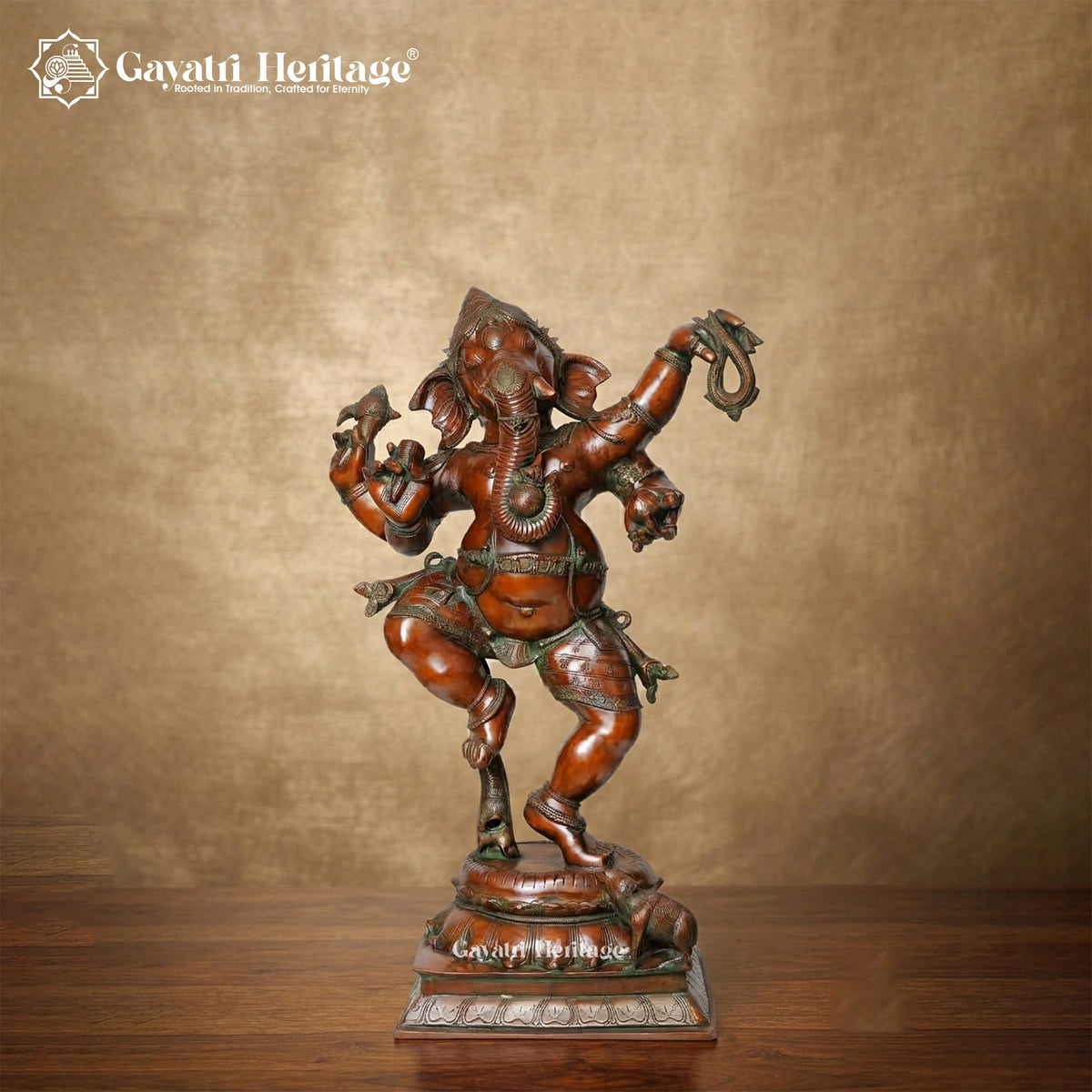 Brass Dancing Ganesha – Symbol of Joy & Abundance | Gayatri Heritage