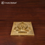 Small Brass Shree Yantra 3D Model | Meru Shri Yantra | Home Temple & Pooja Decor | Spiritual Gift