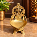 Brass Lalitha Devi Vilakku | Traditional Hindu Oil Lamp, Handcrafted Pooja Deepam, Temple Decor & Festive Gift