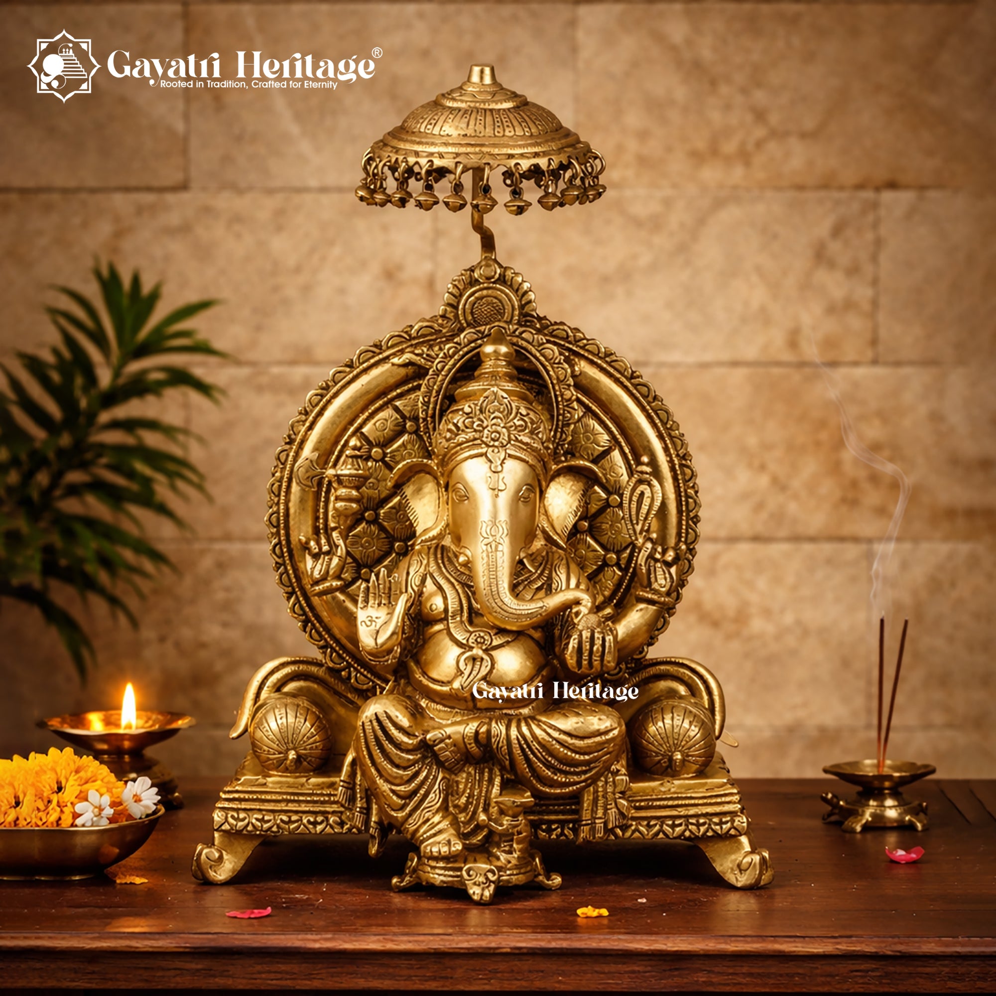 Brass Ganesh Sofa Statue – Unique Decor Idol | Gayatri Heritage
