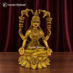 Brass Gaja Lakshmi Statue – view 3 of 4