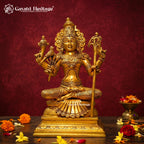 Brass Kamakshi Amma Idol 12 Inch – South Indian Devi Statue for Home Temple | Gayatri Heritage