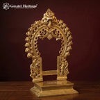 Brass Prabhavali Frame | South Indian Temple Mandir Backdrop (16.5 Inch)