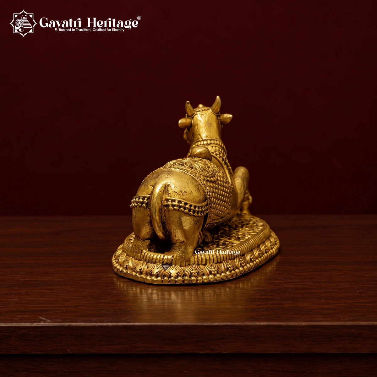 Brass Nandi Bull Idol, Nandi Maharaj Statue, Shiva Vahan, Mahadev Devotee, Hindu Pooja & Home Decor
