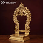 Brass Prabhavali Frame | South Indian Temple Mandir Backdrop (16.5 Inch)