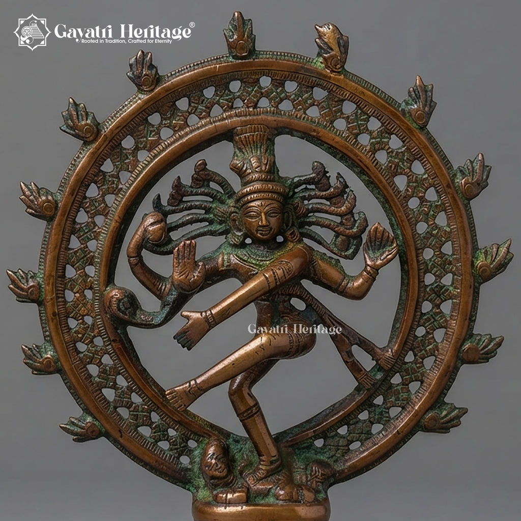 Antique Brass Nataraja Statue – view 2 of 4