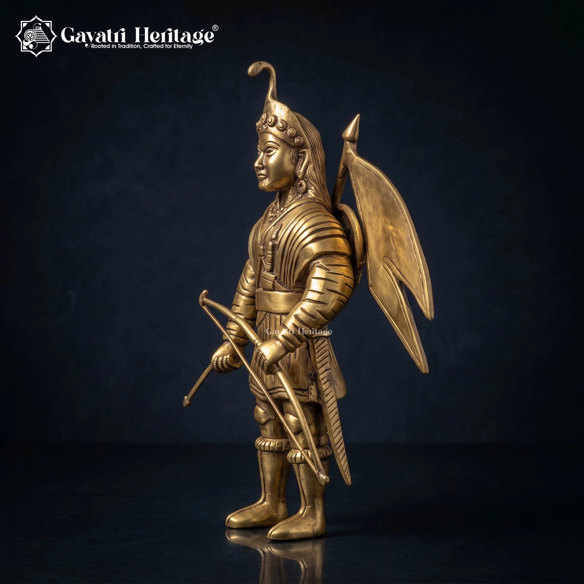 Brass King Yalamber Statue | Nepali Warrior Sculpture | Traditional Himalayan Art | Home Decor & Gift