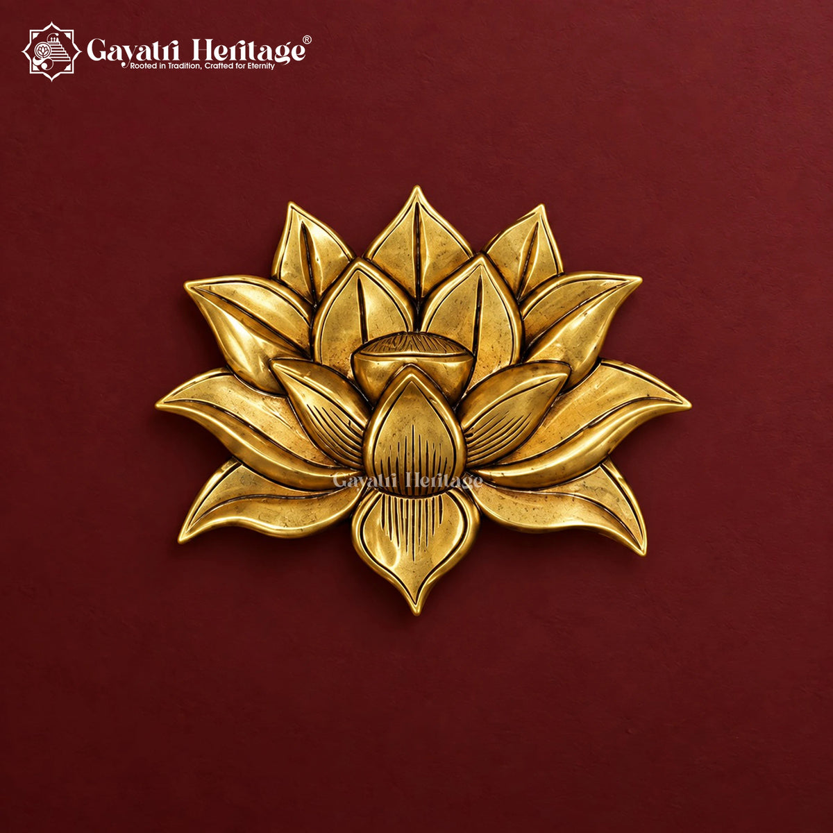 Brass Ashtalakshmi Wall Hanging Set | 9 Piece Lotus Panel | Eight Forms of Goddess Lakshmi Wall Decor