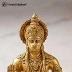 Brass Hanuman Idol | Bajrangbali Murti | Hindu God Statue | Lord Hanuman Sculpture for Home Temple & Pooja Decor