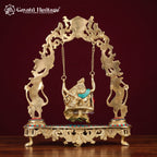 Brass Radha Krishna Jhula – view 4 of 4