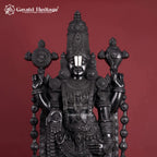 Black Brass Venkateswara Swamy Idol | Large Tirupati Balaji Statue for Temple