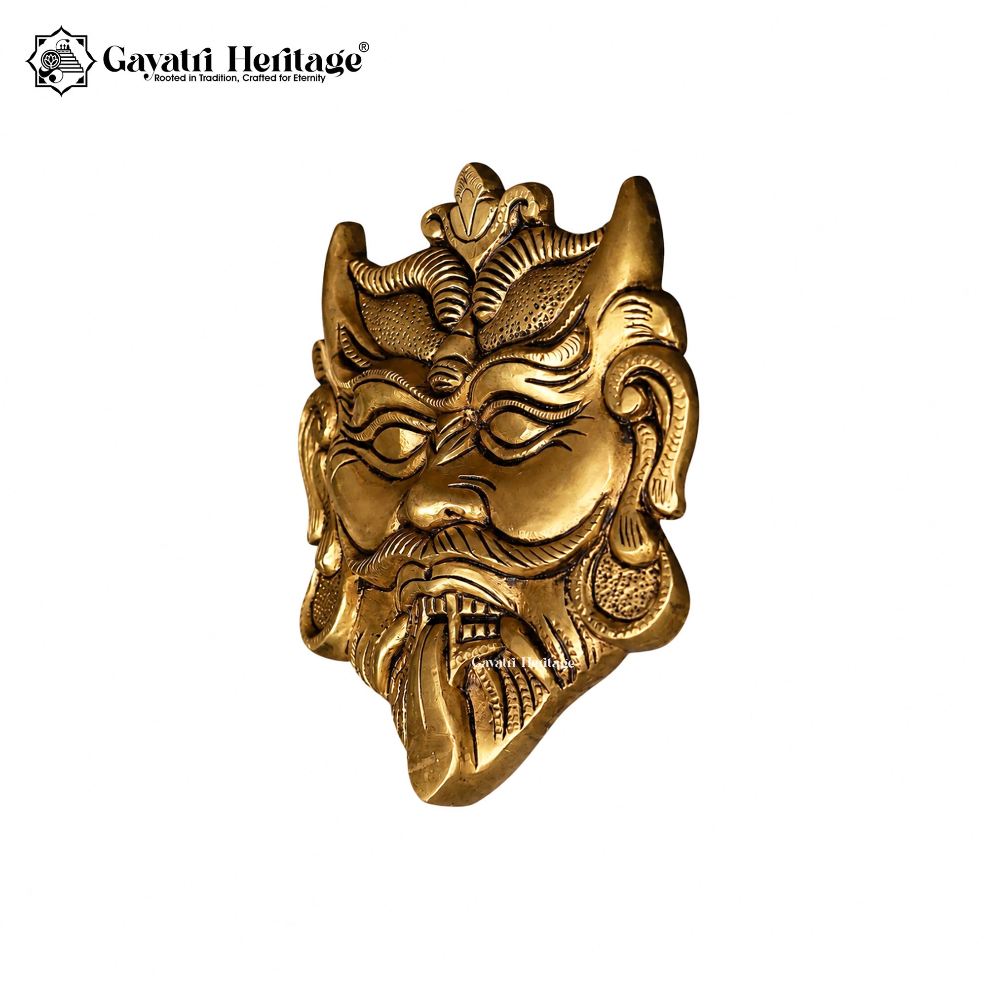 Brass Kirti Mukha Wall Hanging – Sacred Temple Decor | Gayatri Heritage
