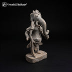 Rare Antique Brass Standing Ganesh Idol with Staff | Vintage Style Ganesha Statue