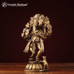 Brass Panchmukhi Ganesha – Antique Finish Charm | Gayatri Heritage