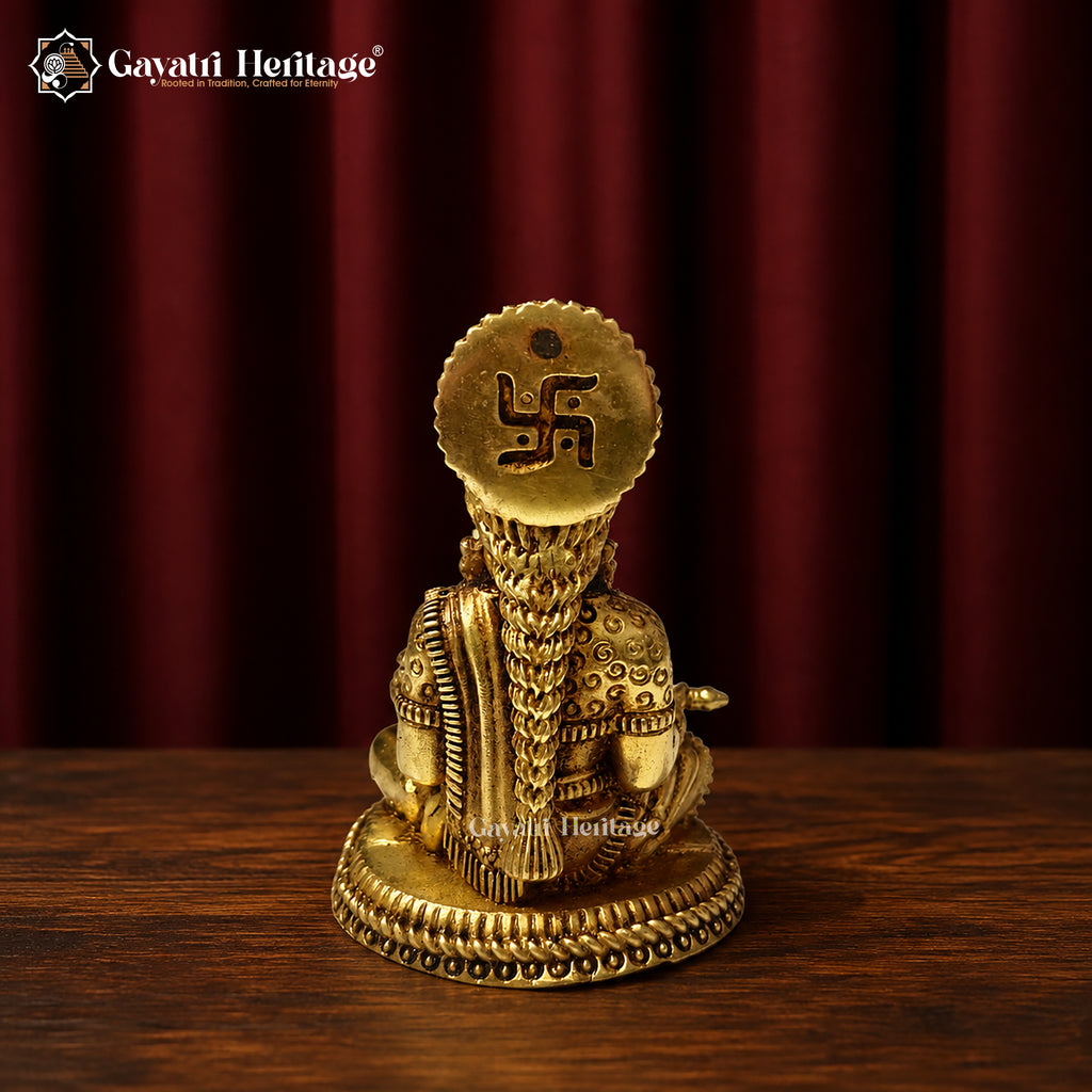 Brass Annapurna Idol | Goddess Annapurna Murti | Home Temple Pooja Decor | Spiritual Gift