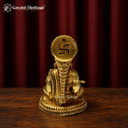 Brass Annapurna Idol | Goddess Annapurna Murti | Home Temple Pooja Decor | Spiritual Gift