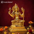Brass Kamakshi Amma Idol 12 Inch – South Indian Devi Statue for Home Temple | Gayatri Heritage