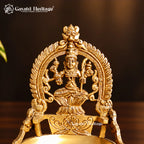 Handcrafted Brass Kamatchi Deepam | Traditional Oil Lamp for Pooja, Hindu Temple Decor & Housewarming Gift