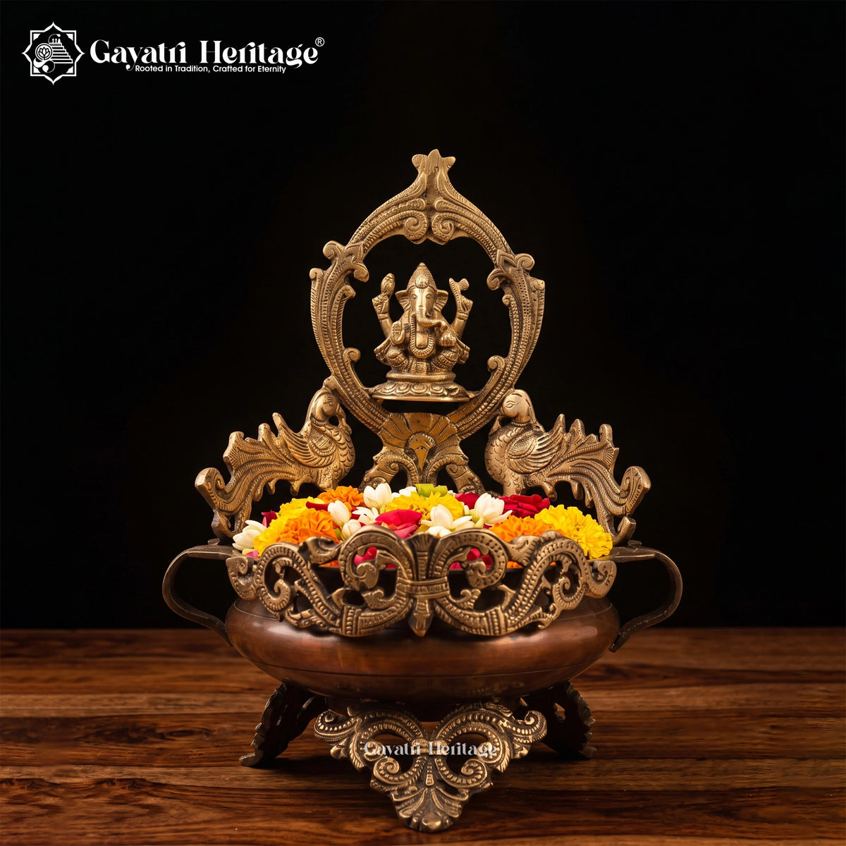 Brass Ganesh Urli – view 2 of 2