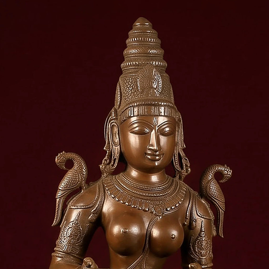 Brass Large Size Deep Lady Figurine – view 2 of 4