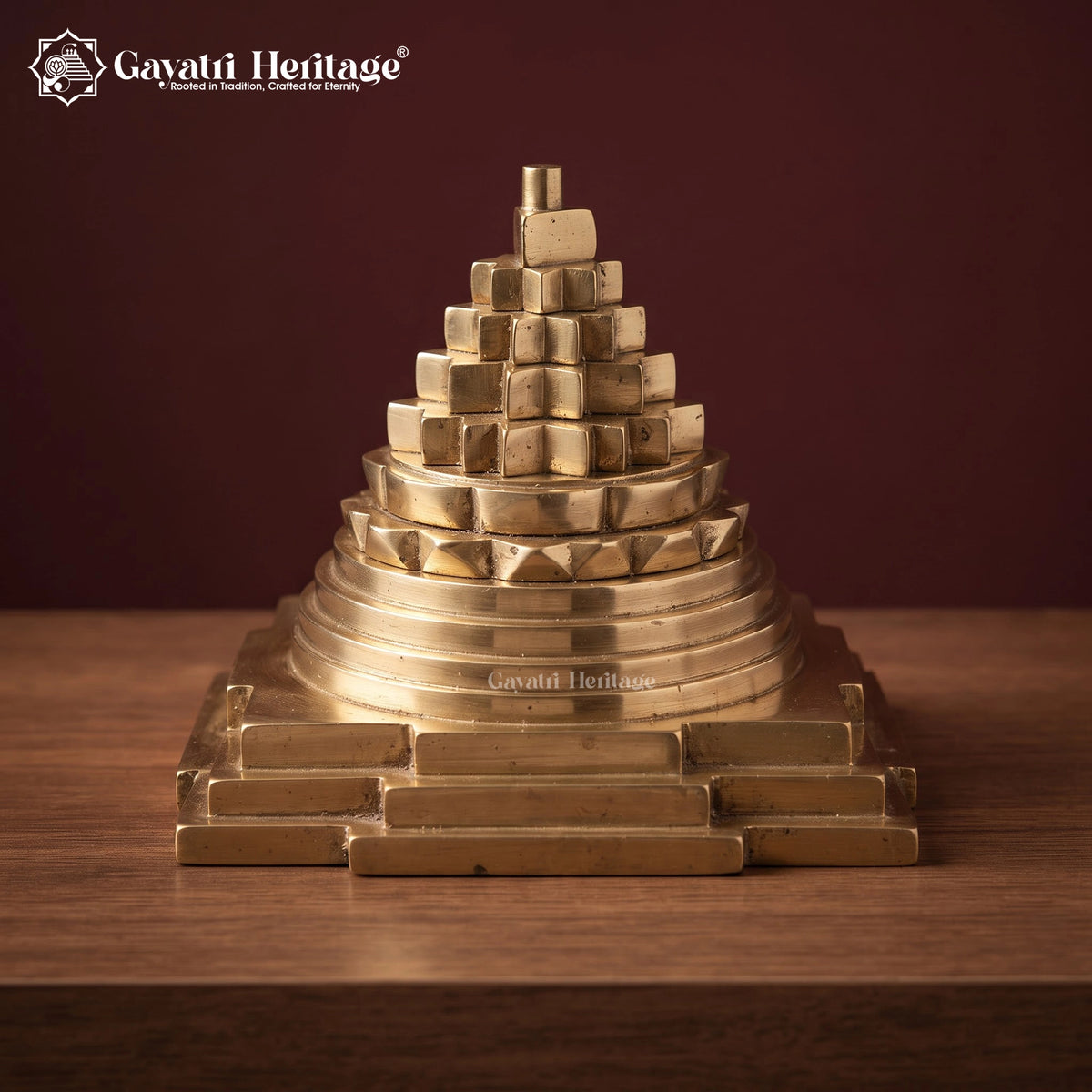 Brass Shri Yantra Meru | Vastu Pooja Decor | Wealth & Prosperity Gift