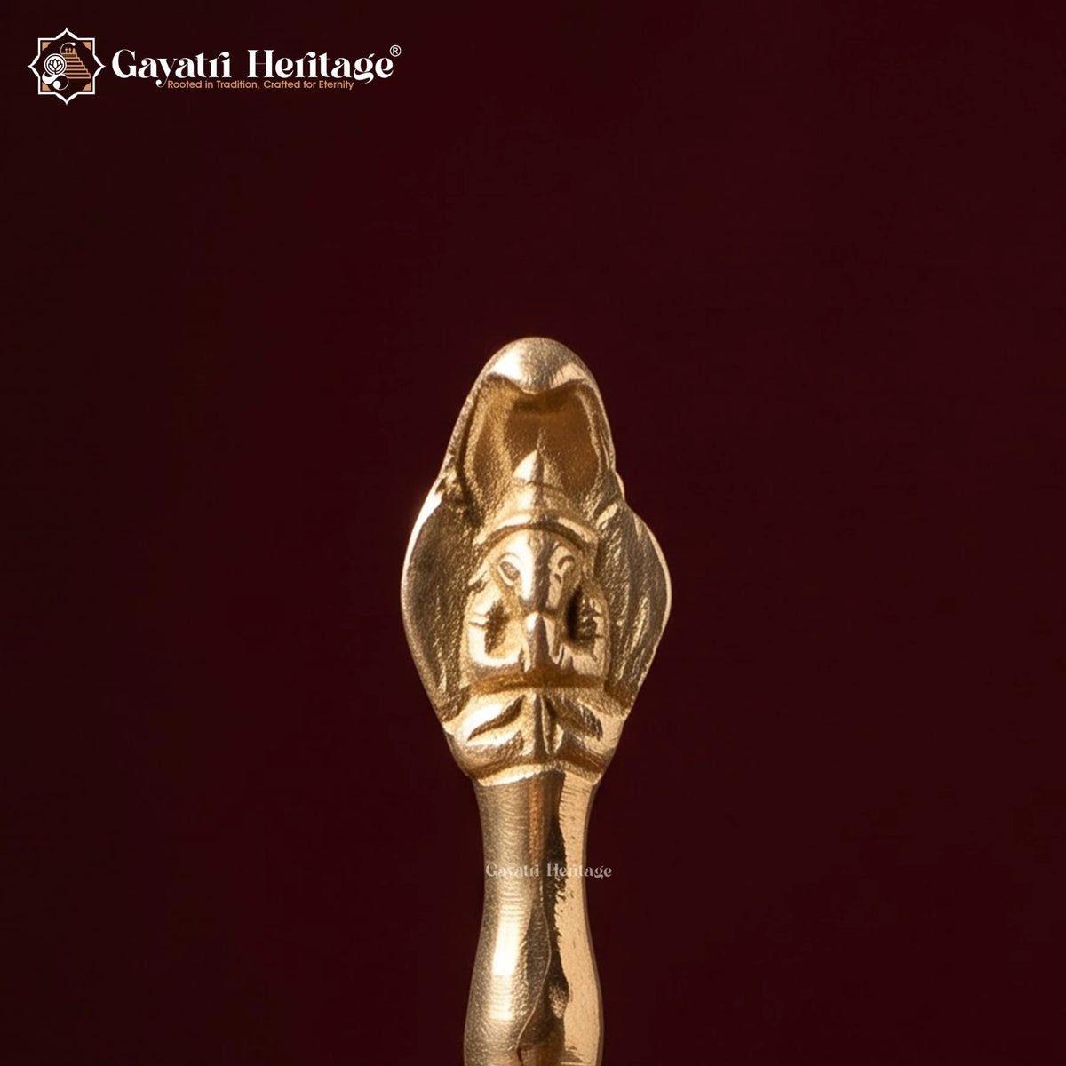 Brass Pooja Bell with Garuda Handle | Vishnu Puja Ghanti for Mandir
