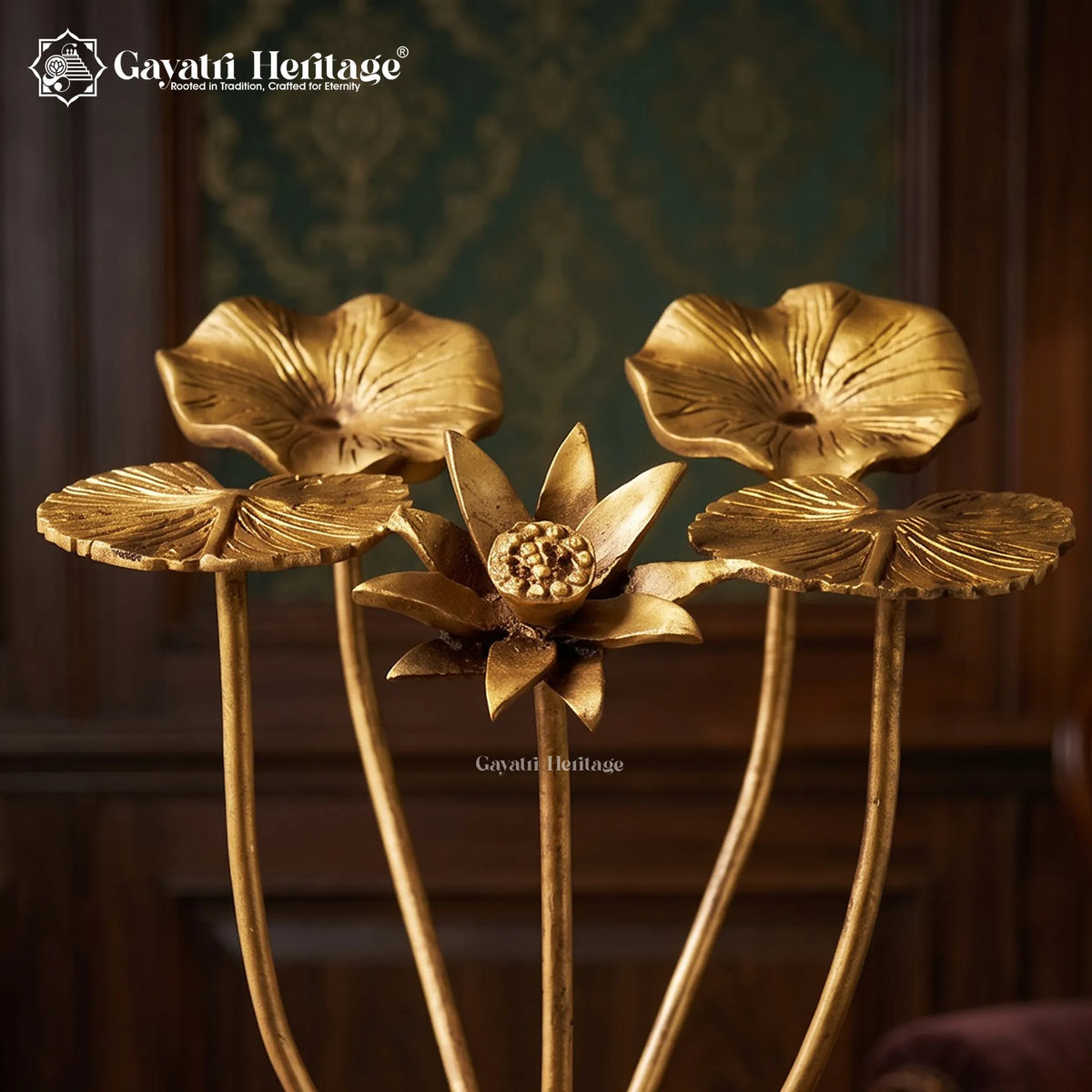 Brass Lotus Showpiece – view 2 of 4
