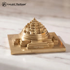 Brass 3D Model Shree Yantra | Sacred Shri Yantra Vastu & Pooja Home Decor | Spiritual Gift