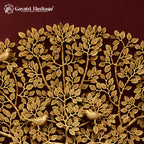 Brass Kalpvriksha Tree Wall Hanging, Large Tree of Life Wall Art with Birds, Indian Brass Wall Decor