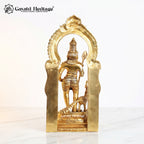 Brass Murugan Statue with Prabhavali | 17 Inch  Lord Kartikeya Idol |Gayatri Heritage