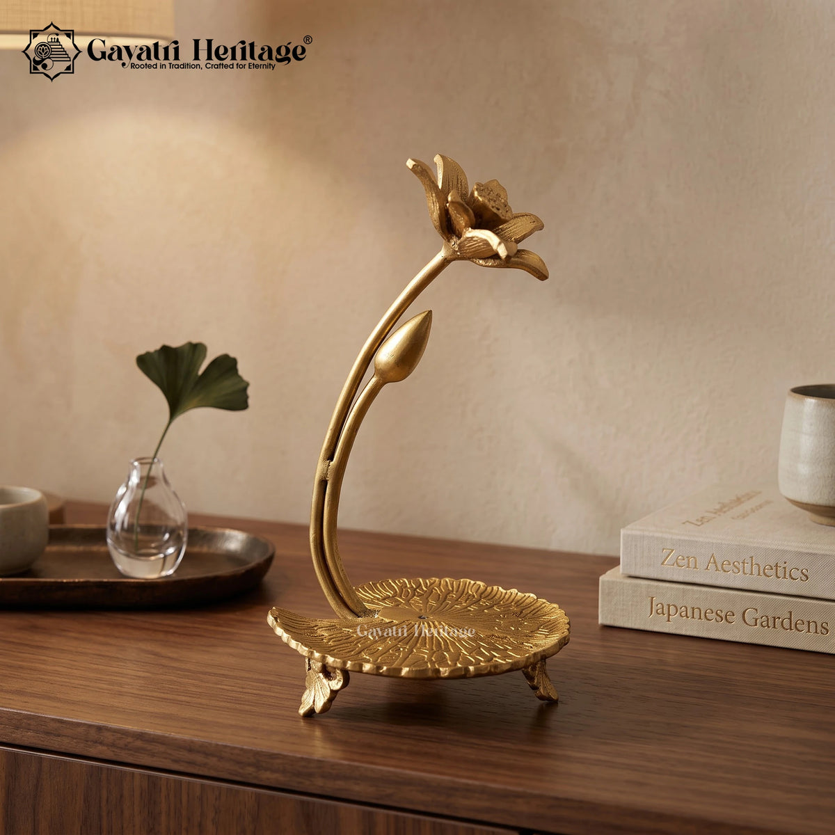 Brass Lotus Flower Showpiece – view 3 of 4